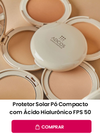 banner produto Protetor Solar Pó Compacto com Ácido Hialurônico FPS 50 - Ivory