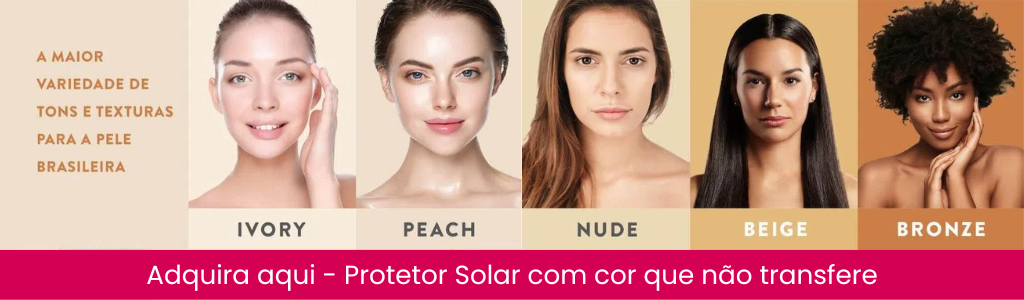Protetor Solar Com cor que não transfere